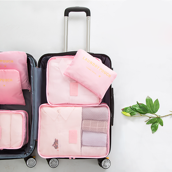 6 Travel Set With Six Organizer Packaging Suitcase Storage Bags Aviator UK